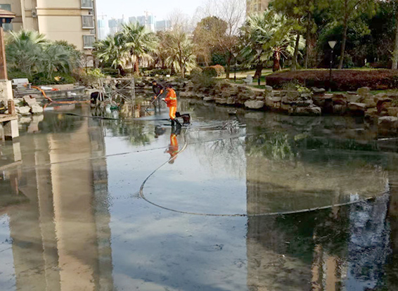 鄂尔多斯景观池淤泥清理